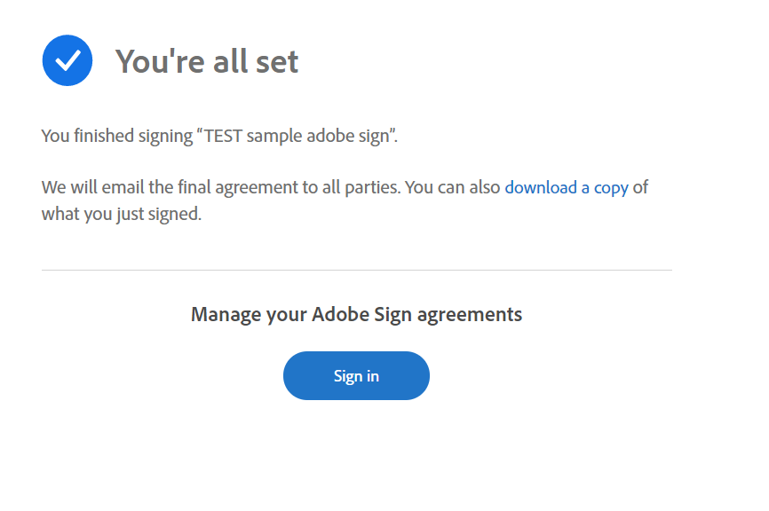 signing with adobe